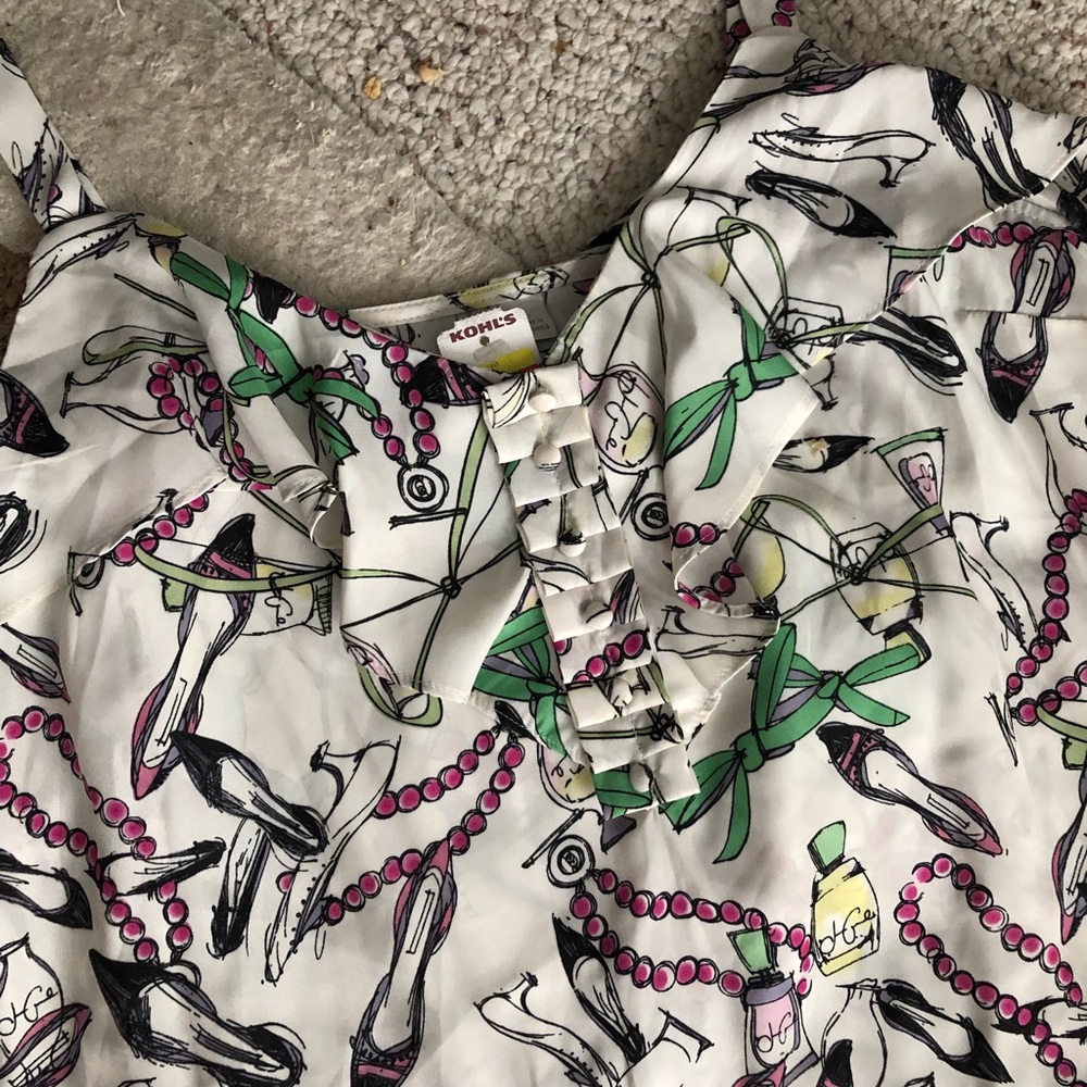Ruffle Button Front Blouse - Picture 2 of 2